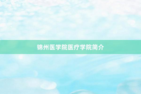 锦州医学院医疗学院简介
